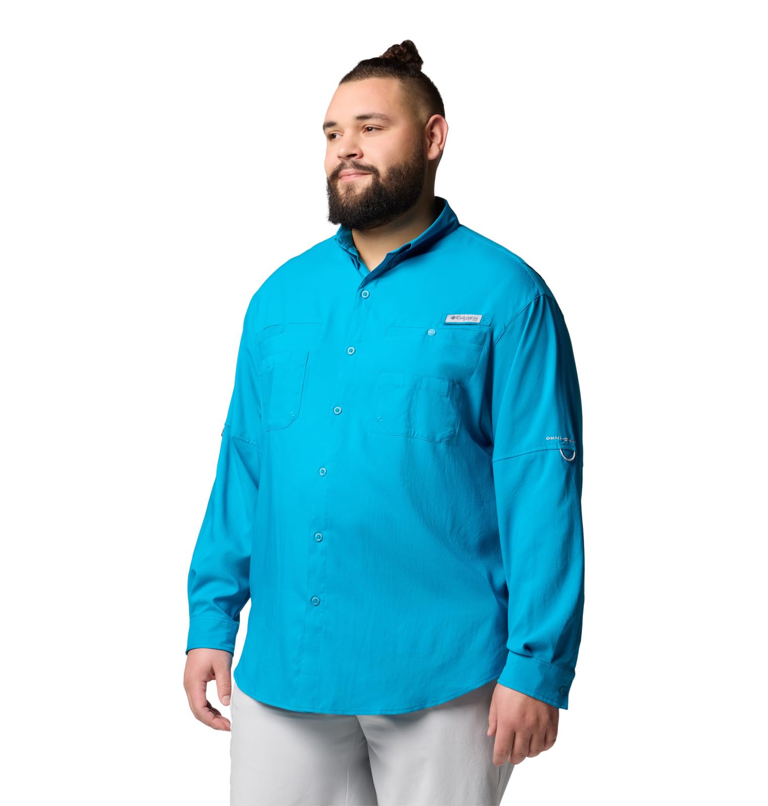 Columbia Camicia a maniche lunghe Tamiami II da uomo, Eco Blu, 5X