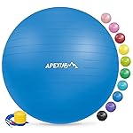APEXUP Yoga Ball Exercise Ball Anti Slip Heavy Duty for Fitness, Balance & Core Workout (XXL(31~34) 85cm, Blue)