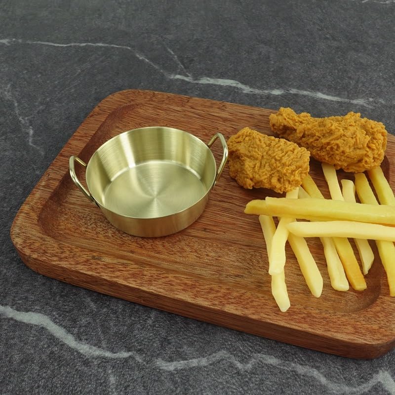 Echeson 1PC Stainless Steel Tableware, Lightweight and Portable Korean Round Plate Silver Suitable for Home Or Outdoor Camping(S Silver)