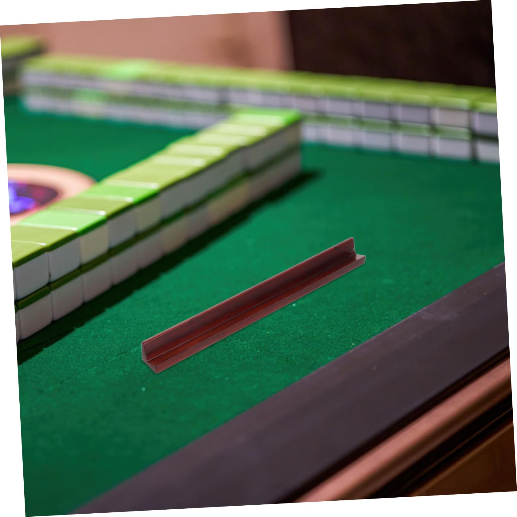Abaodam Mini Mahjong Schiebelineal Aus Holz 9.06" X 0.79" X 0.71" Rutschfestes Domino-Tablett Für Präzise Fliesenanordnung Unterwegs Und Amerikanisches Mahjong