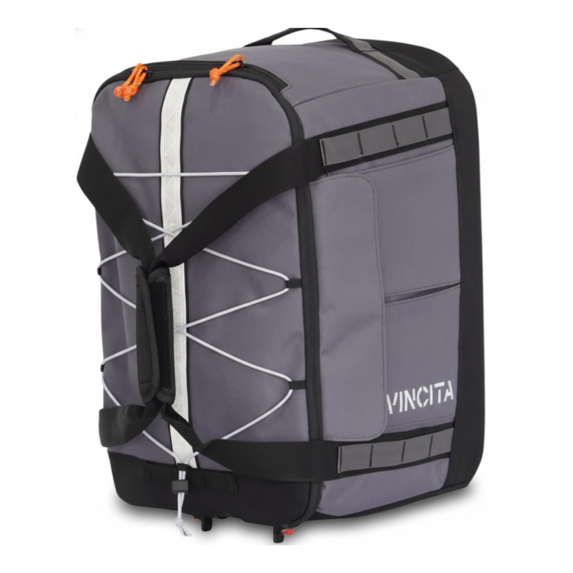 Vincita Voyage B.D.R. Torba na rower składany, plecak, torba typu duffle, torba typu rack Combo z KLICKfix UniKlip 2.0 37 l, wodoodporna, wszechstronna konstrukcja, szara
