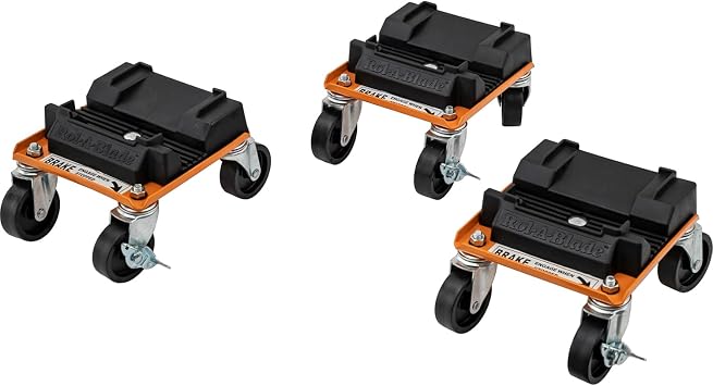 Buyers Products 1310410 Rol-A-Blade Snow Plow Caster Set, 3 Dollies, 350 lb Capacity per Dolly, Heavy-Duty Powder Coated Base, Locking Casters for Secure Storage and Easy Maneuverability