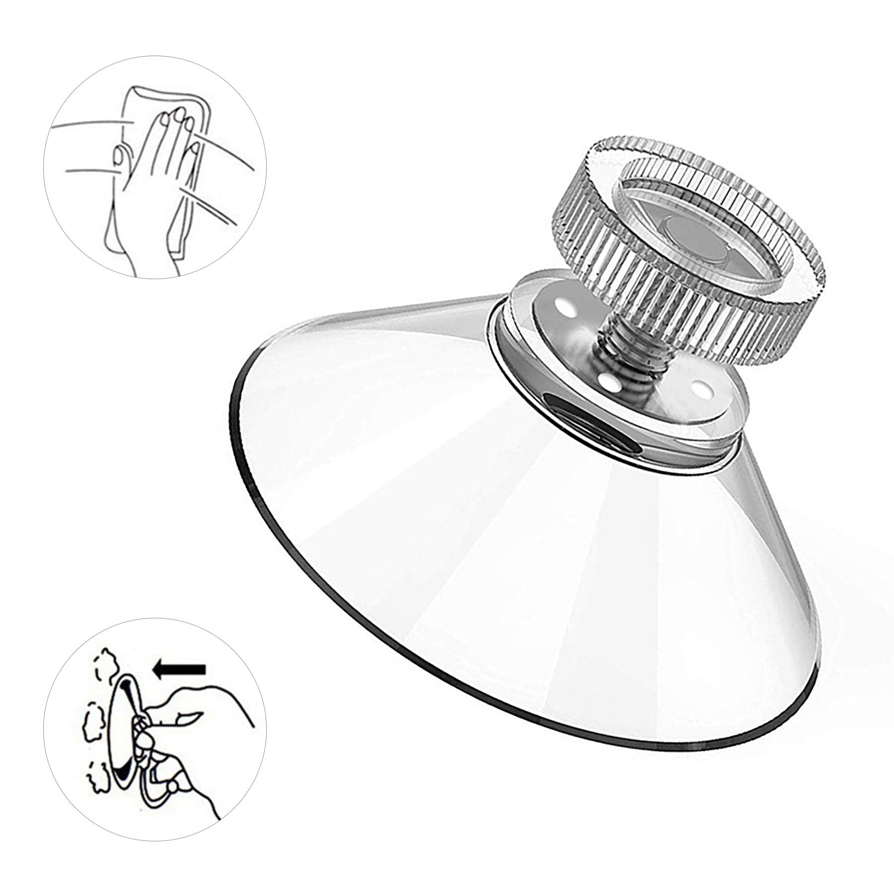 Lot De 20 Ventouses Transparentes Ø 30mm Avec Filetage M5 - Multi-usage Pour Vitres, Salle De Bain, Voiture