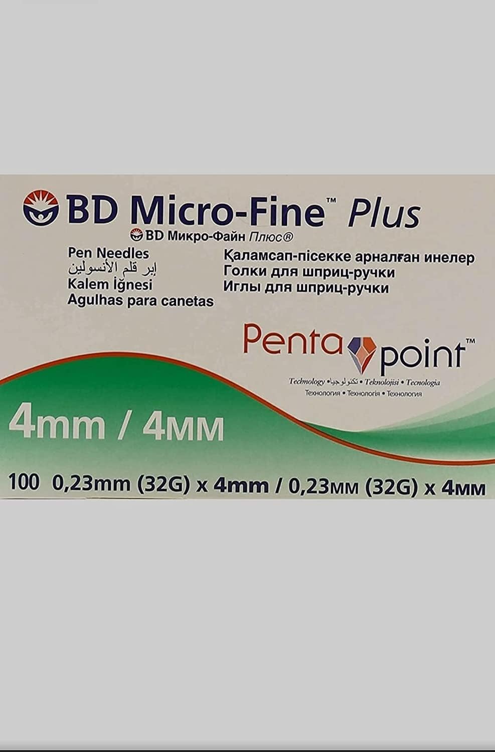 BD Micro-Fine Pen Needle - 32g - 0.23mm x 4mm - by BD Medical