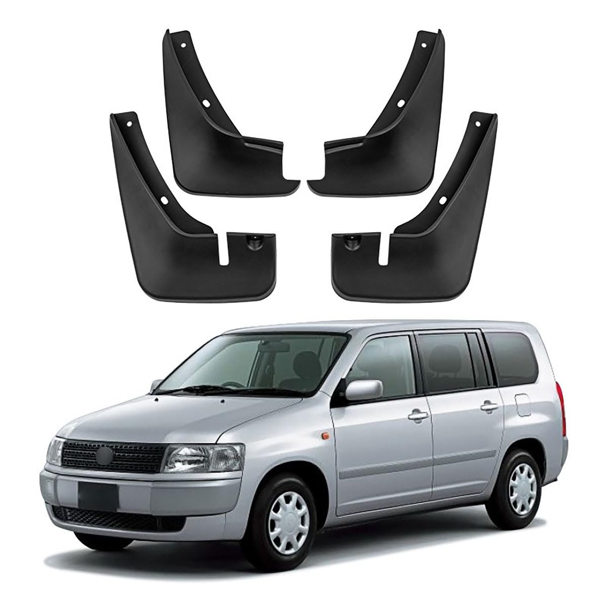 YPSBBHD Car Mud Flaps Fender Splash Guards, Compatible with Toyota Probox 2002, Splashproof Exterior Accessories for Car Wheel Protector