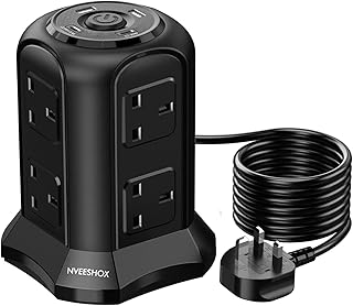 NVEESHOX Tower Extension Lead with USB Slots ...,
