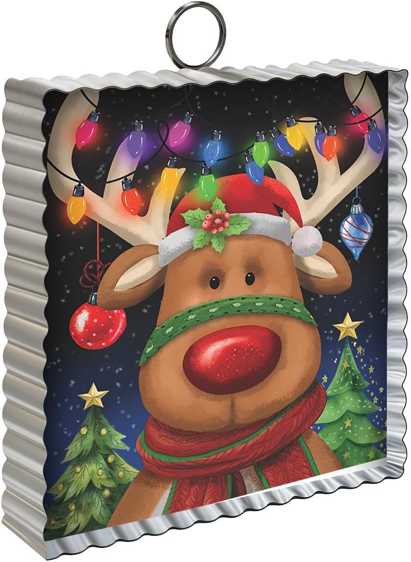 Briarwood Lane Festive Reindeer Metal Mini Moment