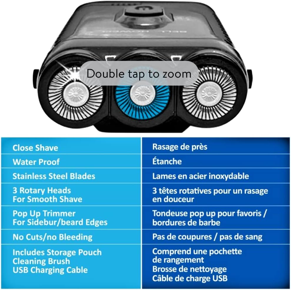Bell+Howell TACSHAVER Moustache and Beard Trimmer, Shaver Seen On TV (Regular)