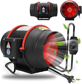 6inch Inline Fan Industrial Extractor Duct Hydroponic Exhaust Vent Silent (6 inch / 150mm)