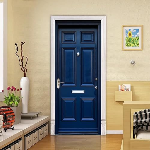 Miniatura 36 de Adhesivos 3D para puerta, murales para despegar y pegar, puerta de madera, papel tapiz autoadhesivo, extraíble, PVC, impermeable, póster