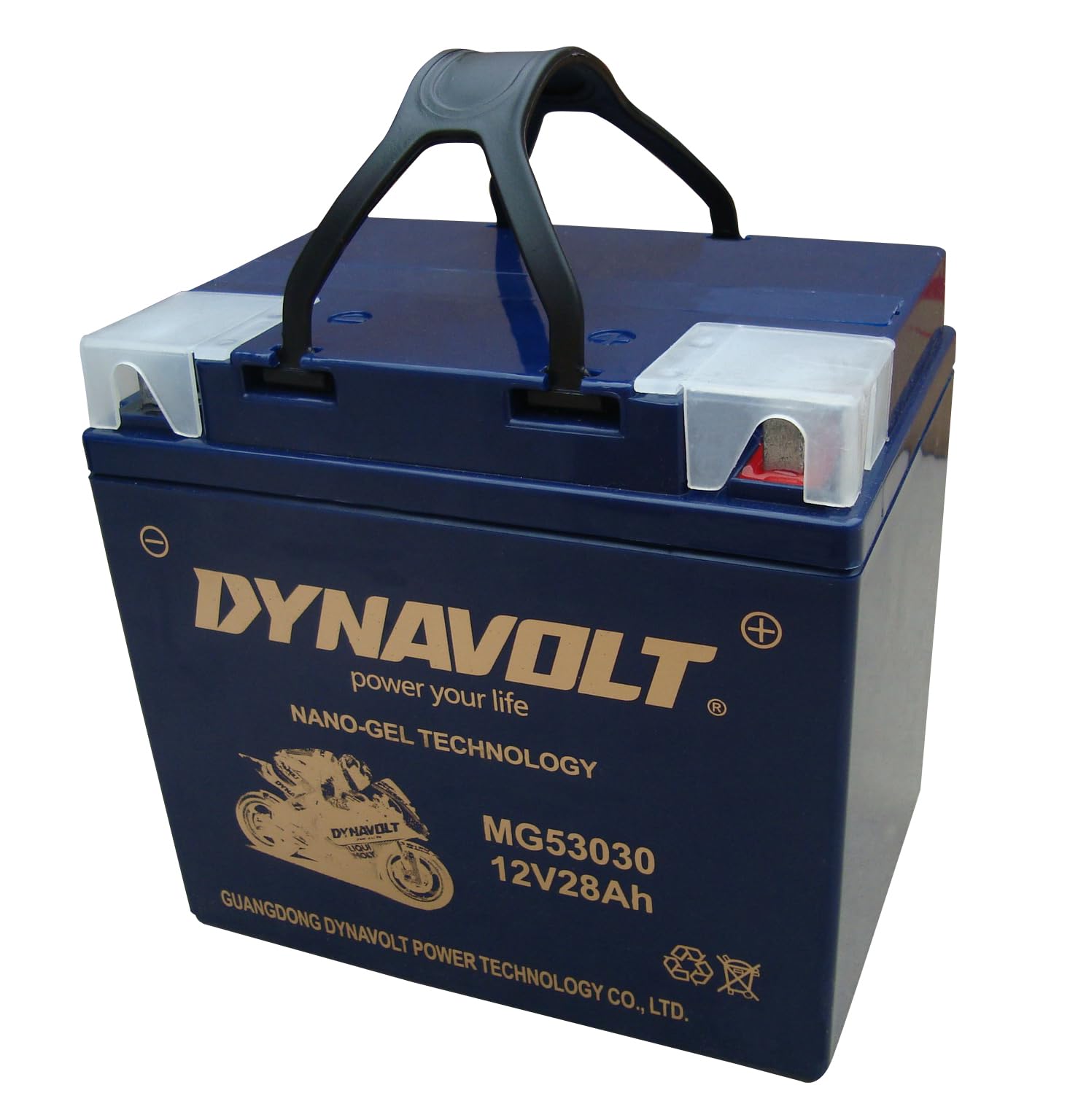 NANO-GEL MG53030 Batterie moto 12V 28Ah 350A, remplace 53030, dimensions : 178x123x166mm, sans entretien et étanche Batterie moto gel