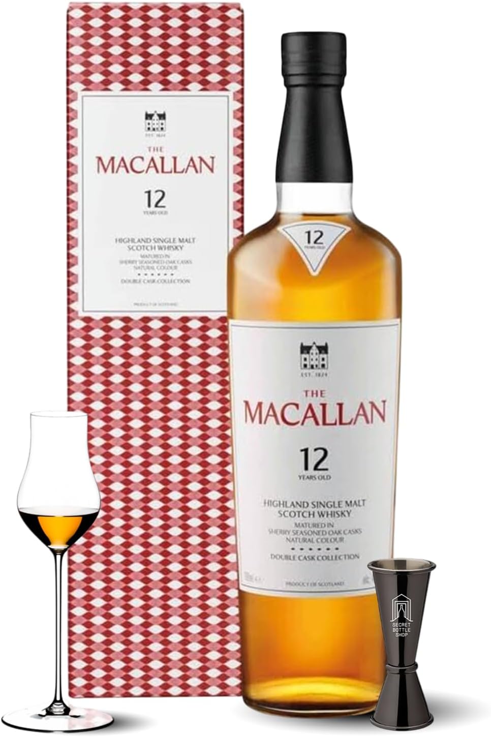 Macallan 12 Year Old Double Cask Whisky 70cl - With Macallan Whisky Glass