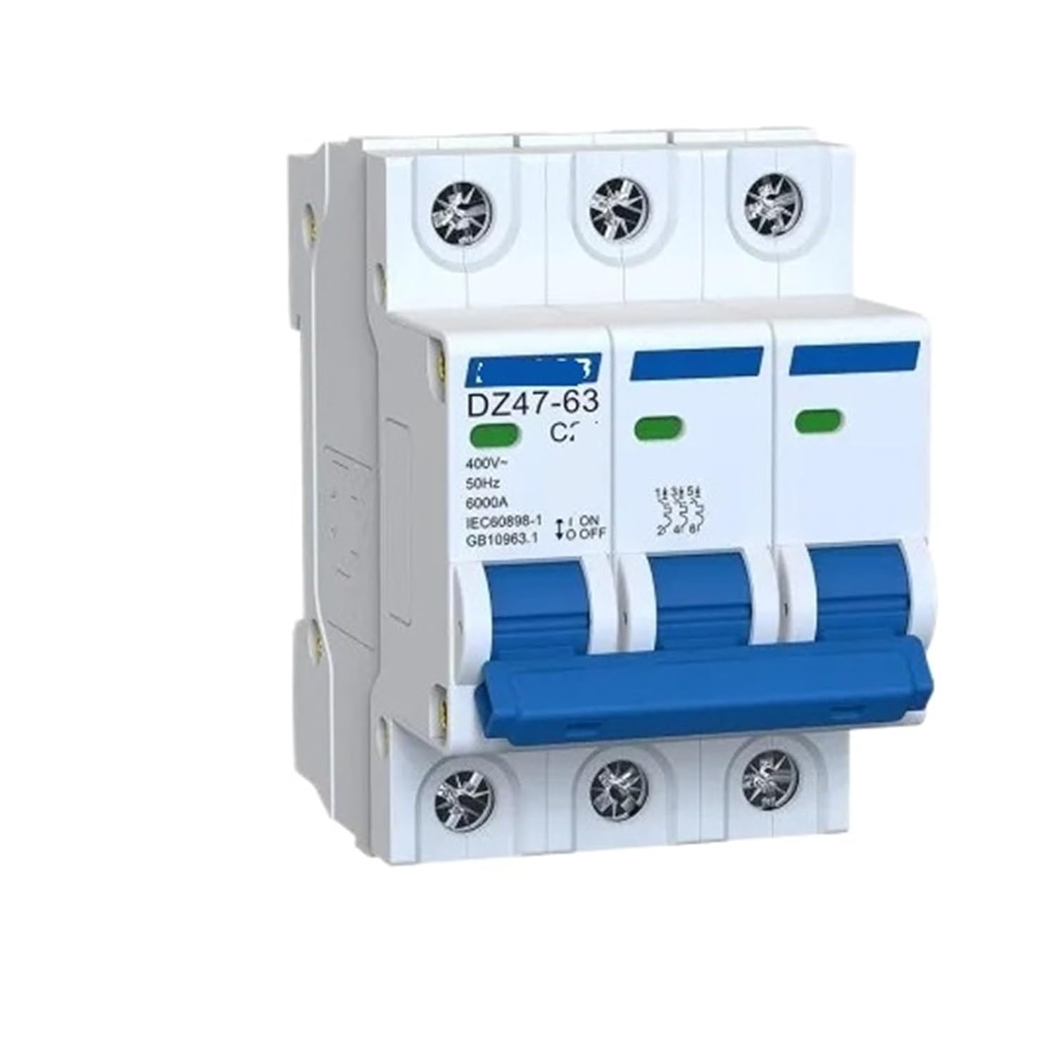 DZ47-63 230V 400V Circuit Breaker 3P 4P 6A 16A 32A 40A 50A 63A Magnetic Thermal Switch(3P,60A)