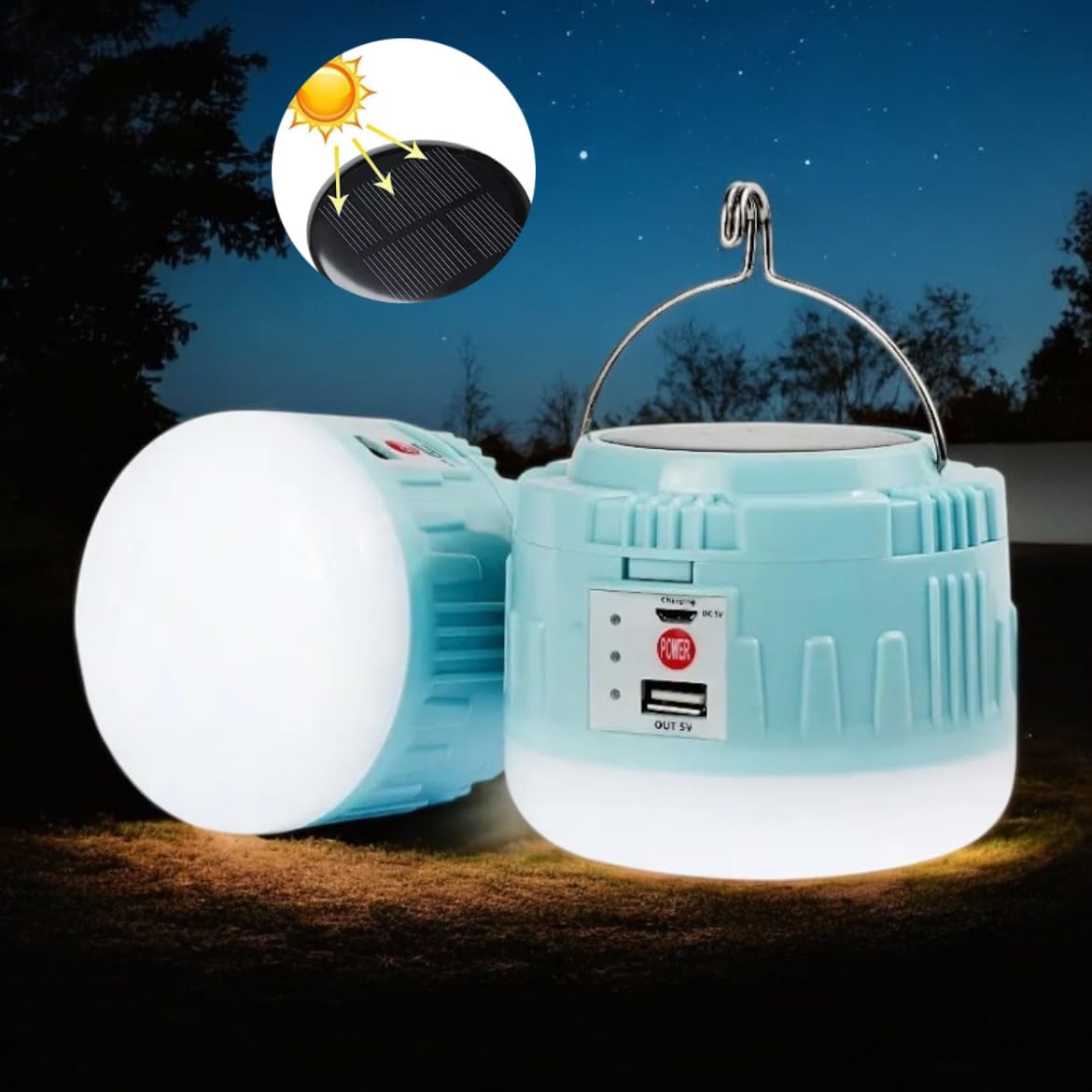 KAVANA Solar Hanging Lights - Outdoor LED Lamp -4