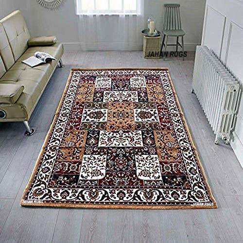 Buy JAHAN RUGS Kashmiri Design Persian Carved Carpet for Your Hall ...