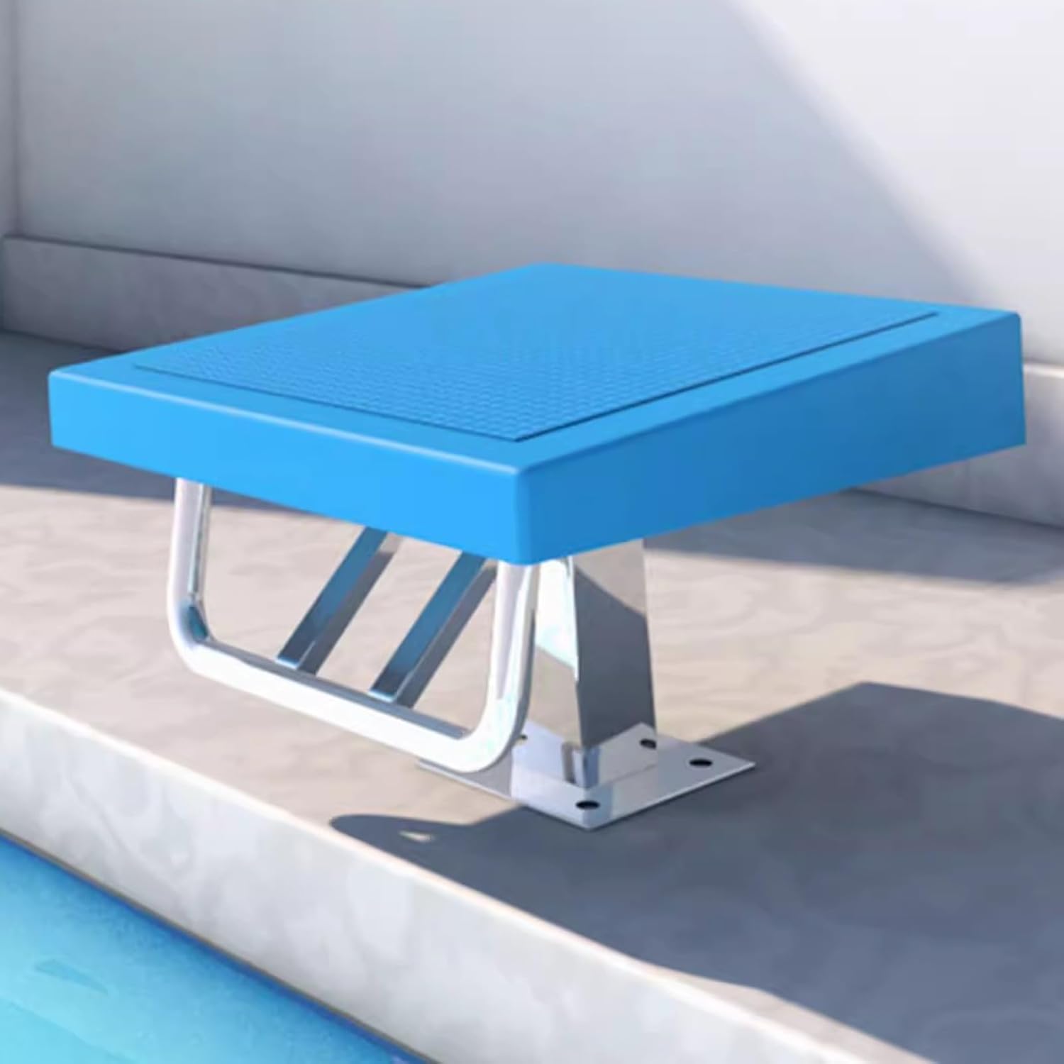 Swimming Pool Diving Platform, Non-Slip Inclined Countertop Diving Boards with Stainless Steel Base, Training Competition Platform