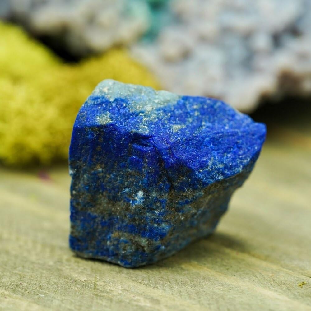 MDBJTCYZN Lapis Lazuli Rough Stones Quartz Crystal Afghanistan Raw Specimens Home Decor Spiritual DIY Jewelry Ornaments (Size : 100g(2-6Pcs))