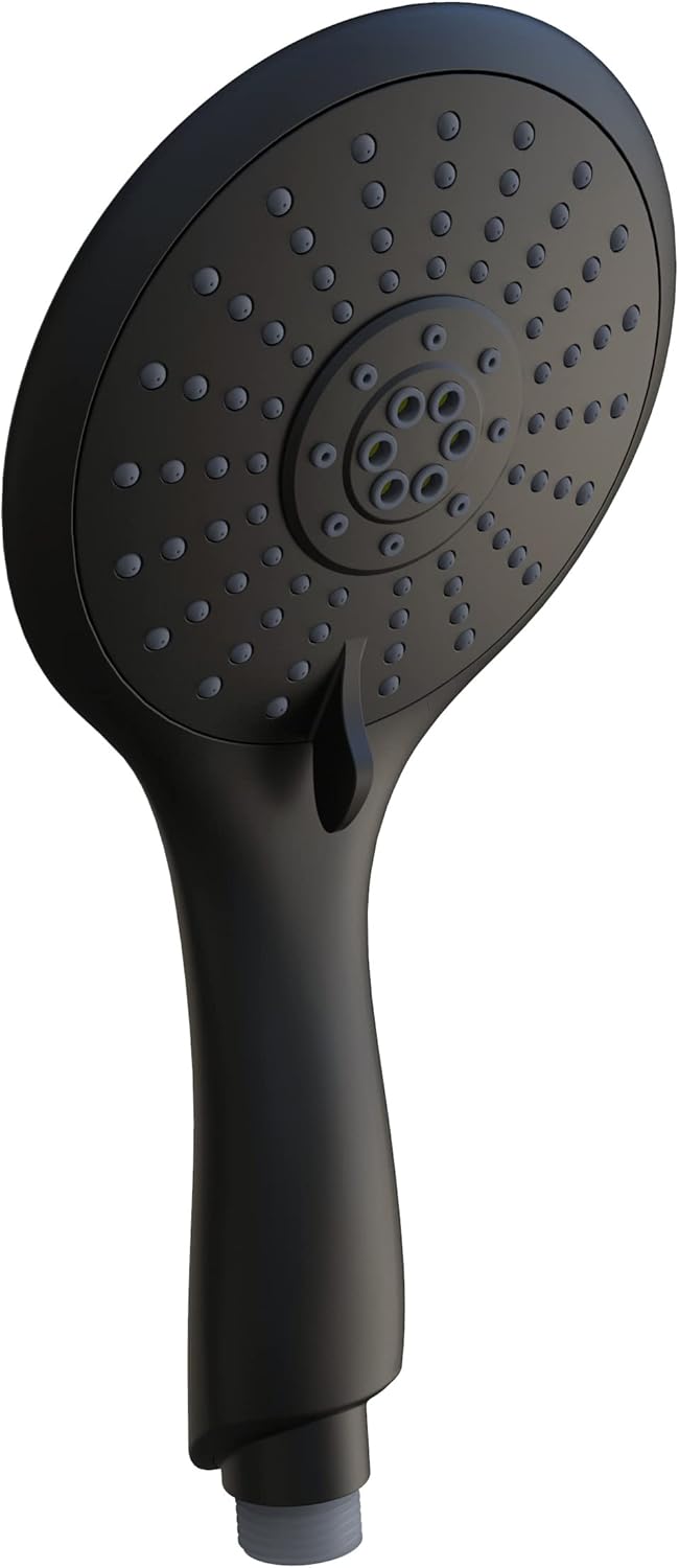 Westbrass HS5601-26 5" Round Thin 5-Function Adjustable Spray Hand Shower, Polished Chrome