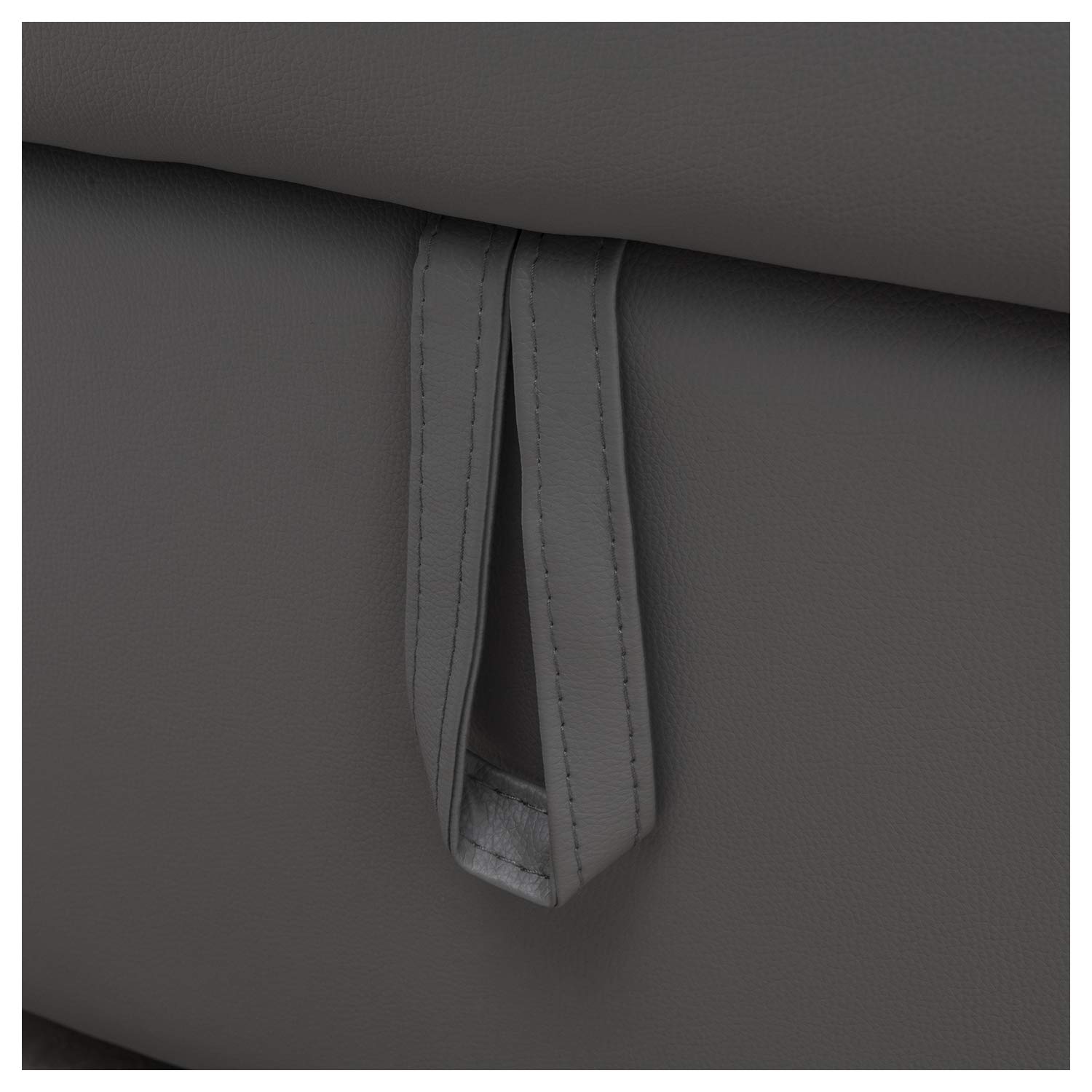 Happy Garden Canapé d'angle Convertible Clark 3 Places en Simili Gris. Canapé avec méridienne réversible et Coffre de Rangement.