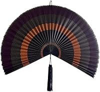Vista 11 de ChumDecor Decoración de pared con abanico, ventilador gigante japonés, arte de pared de abanico grande de bambú para cabecero colgante bohemio, Gris