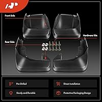 Vista 3 de A-Premium Juego de 4 guardabarros con accesorios de hardware compatibles con Honda CR-V 2007-2011, 2.4L, utilidad deportiva, delantera y trasera