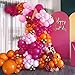 Pink Orange Balloon Garland Hot Pink Orange Gold Metallic Pastel Pink Balloon Arch Kit Latex Party Balloons For Baby Shower Birthday Wedding Rainbow Encanto Party Decorations