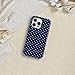 Zilkaifly Trendy Cute Hybrid 2 Layer Navy Blue Polka Dot Phone Case for iPhone 14,Navy