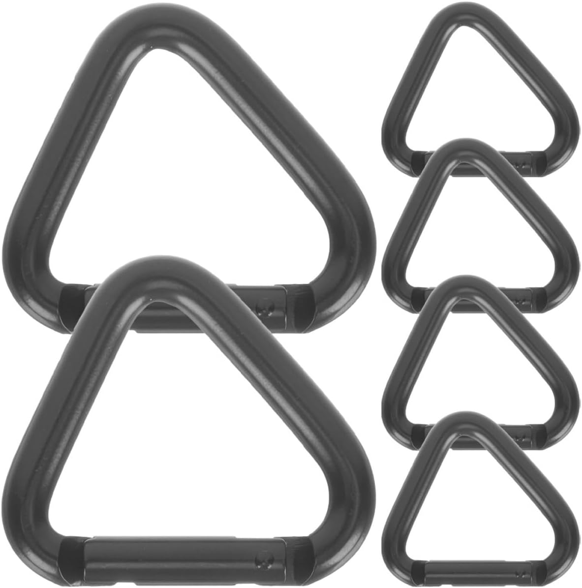 Sosoport 24pcs Triangle Carabiner Clips Lightweight Mountain Climbing Buckle for Outdoor Activities Camping Hiking Keychains and Travel and Storage