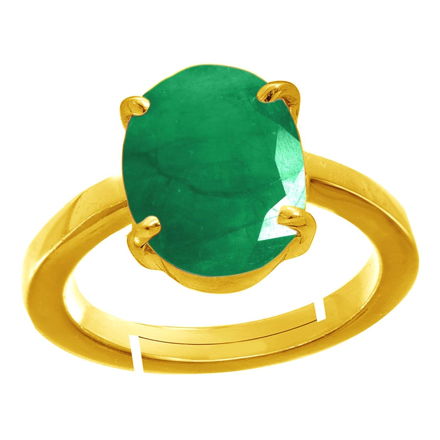 4.00 Carat Colombian Emerald Gemstone Panna Gold plated Adjustable Ring for Women's and Men's By LAB -CERTIFIED-image-16