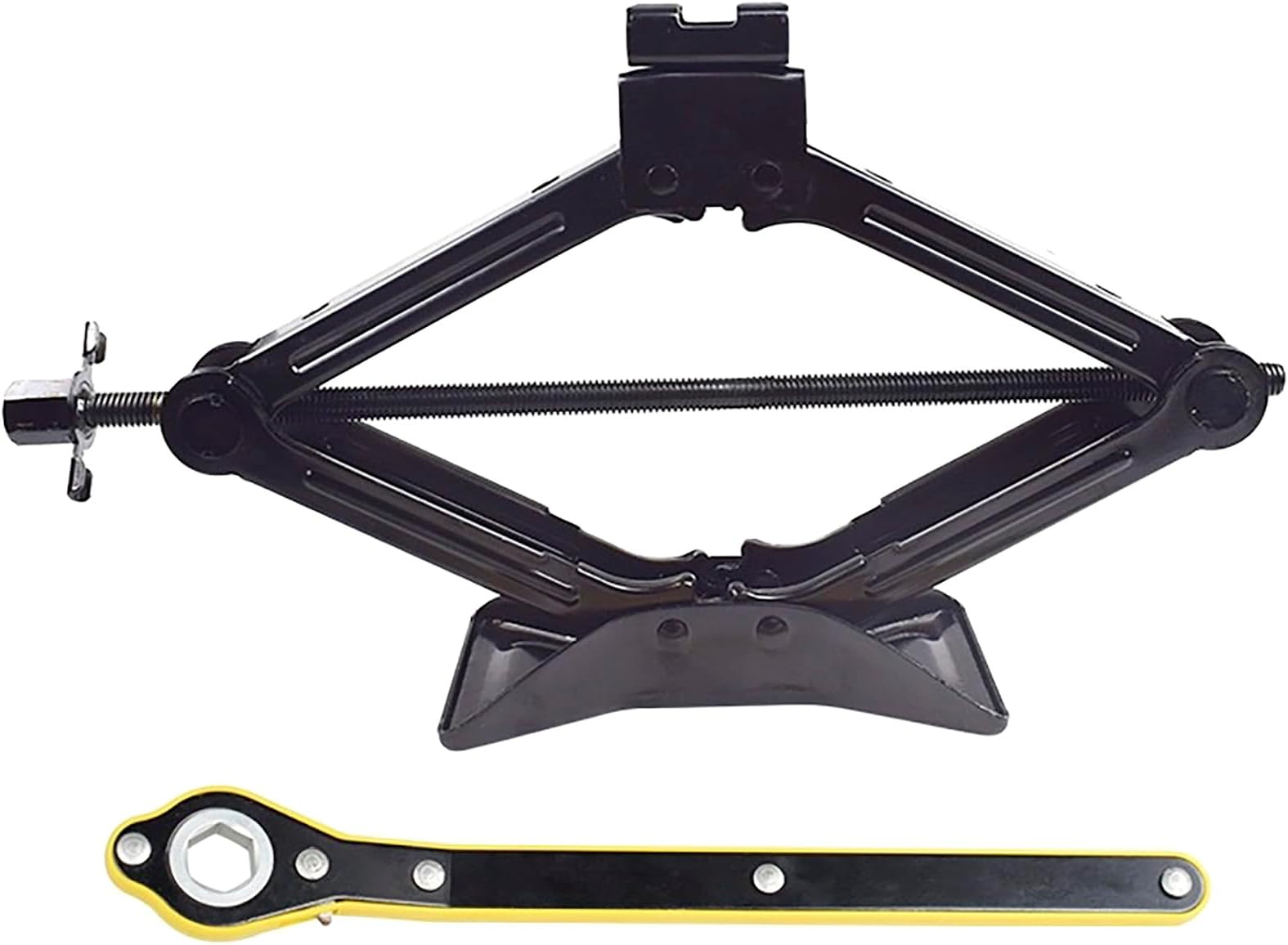 QISF Scissor Jack 2 Ton | Labor-saving Design | Extend from 110mmto 400mm | Thickened Steel Plate | Smart Mechanism with Ratchet | Fit for Cars and Sports Utility Vehicles