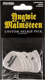 Dunlop Yngwie Malmsteen Custom Delrin 6 Pack Picks 1.5mm White Color