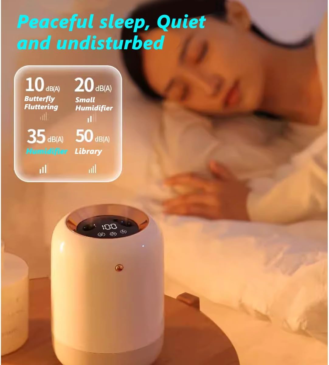 Small Humidifier Double Mist USB Desktop Humidifier 1L Capacity Water Tank,1800mAh,LED Display Portable Personal Humidifier for Baby Bedroom,Plants,Travel,Office (Color : Green)