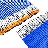 60 Pcs Paint Brush Set for Kids/Students/Teens/Artists/Starter, Nylon Hair Paint Brushes for Acrylic