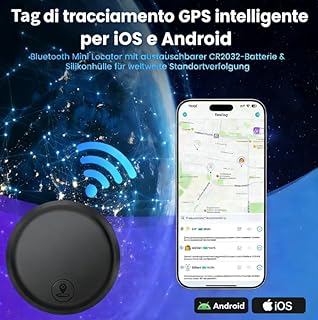 Localizzatore GPS per Auto con App GPS Tracker Magnetico,Tracker gps Android Monitoraggio(Compatibile con Sistemi Android e iOS)in Tempo Reale per Veicoli,Bambini e Animali Domestici,Localizzatore gps