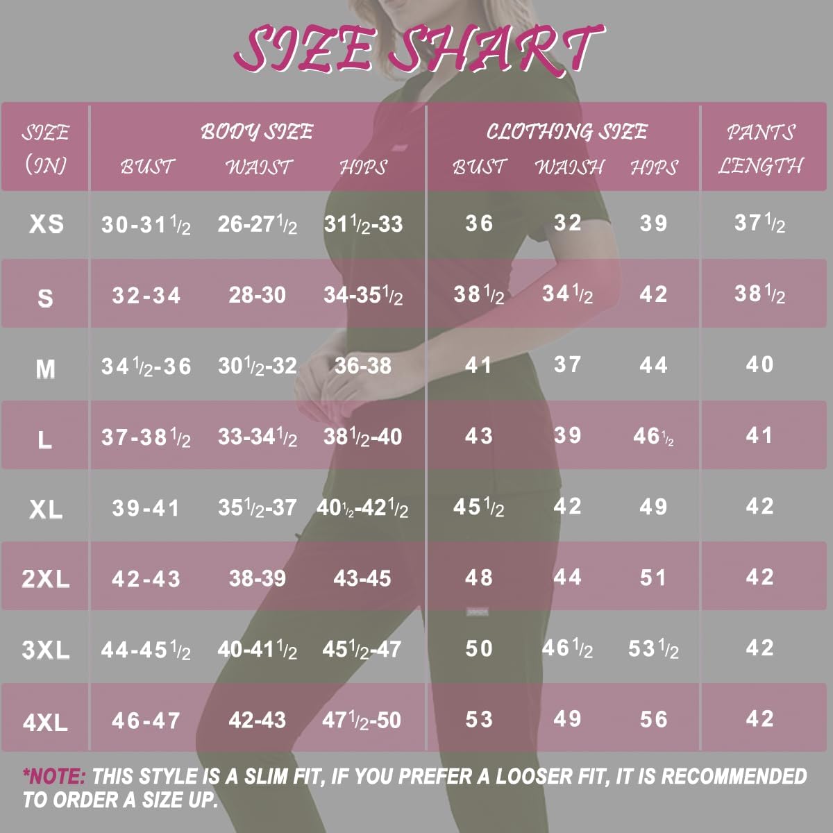 Scrubs for Women Set, Medical Scrubs Top & Pants, Women's Jogger Scrub Set w/ 10 Pocket - Image 7