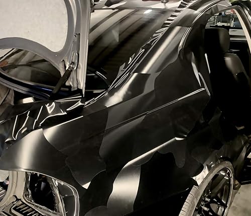 Miniatura 9 de VViViD+ 2020 Edition Black Stealth - Rollo de vinilo de camuflaje con patrón de tamaño grande para auto (3 pies x 5 pies), película autoadhesiva,