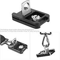 Vista 3 de Placa de liberación rápida, cámara de aleación de aluminio QR-60, placa universal de zapata rápida con placa de trípode de montaje de tornillo