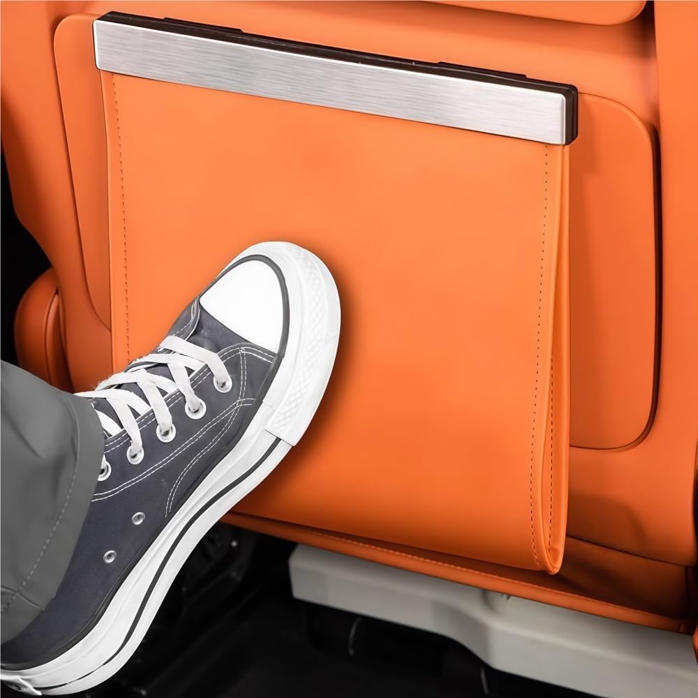 GGCLIMAX Car Trash Can Seat Back Garbage Storage Bag Compatible with Li Auto L7/L8/L9 2022-2024 Rear Hanging Organizer Car Essentials Road Trip Essentials(Orange)