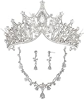 Vista 1 de Corona de boda para novia, tiara de princesa con diamantes de imitación para mujer, corona de reina de graduación, concurso, corona de boda nupcial