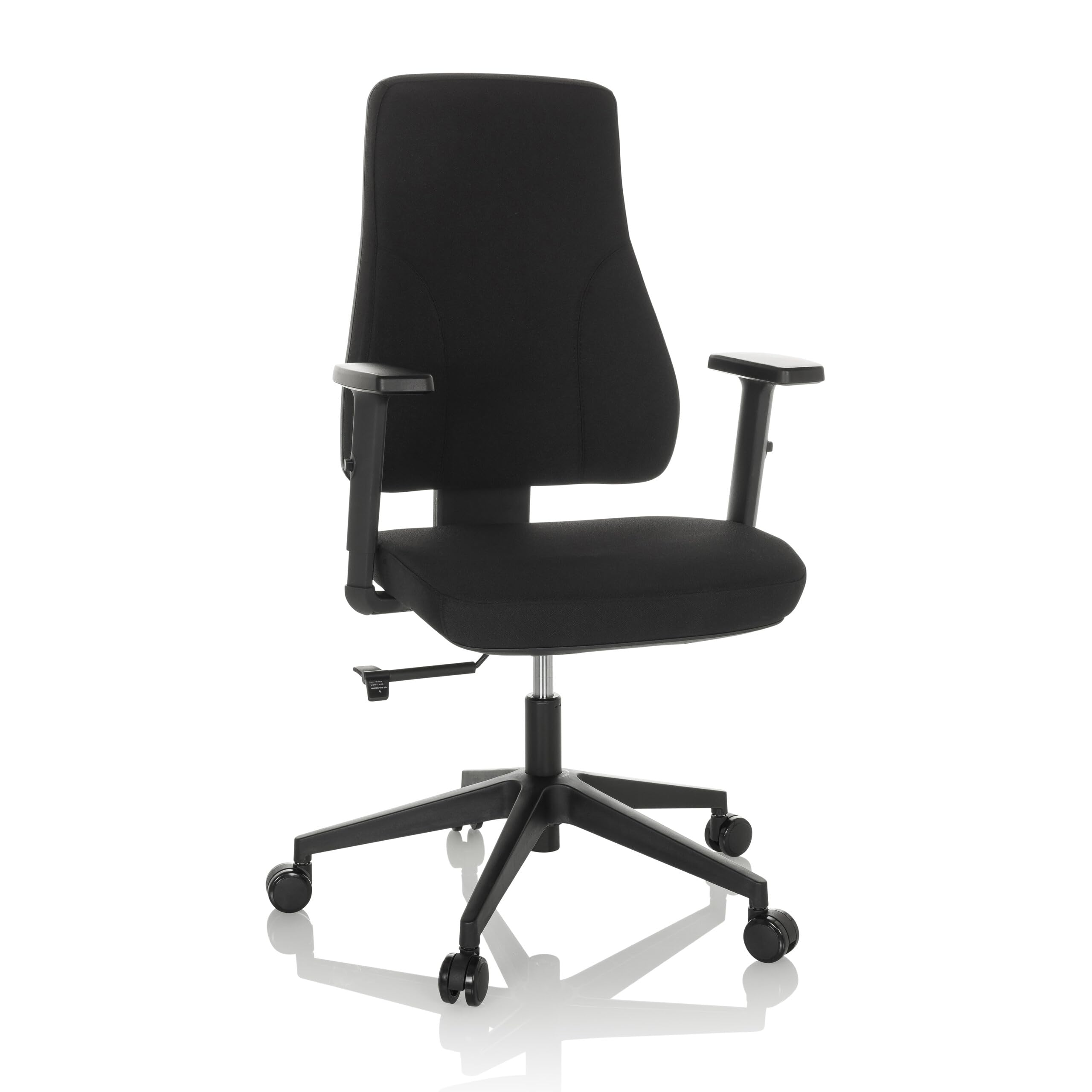 hjh OFFICE 810015 Profi Bürostuhl Mathes Stoff Schwarz Drehstuhl ergonomisch, Rückenlehne & Armlehnen höhenverstellbar