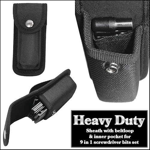 Miniatura 4 de Rtek Cuchillo de bolsillo multiherramienta de 4.5 pulgadas con alicates, abridor de botellas, destornilladores y funda para exteriores,