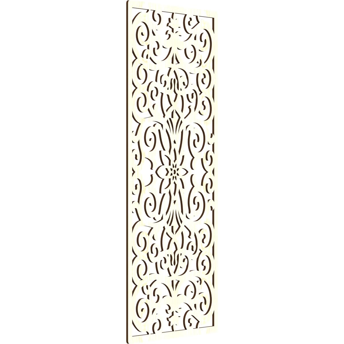 Buel Decorative Pierced Fretwork Wood Wall Panels, 19 3/8"W x 49 3/8"H x 1/4"T, Red Oak