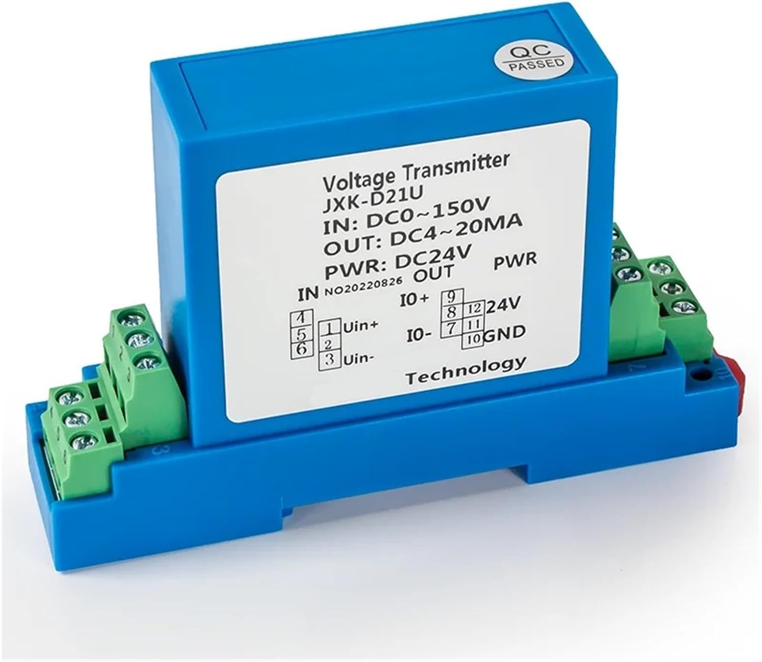 Pressure transducer Voltage Transducer 1 in 1 Out DC24V Power 0-1000V to 4-20mA 0-10V 1-5V 0-5V AC/DC Voltage Sensor Transmitter(DC 0-500V-0-10V)