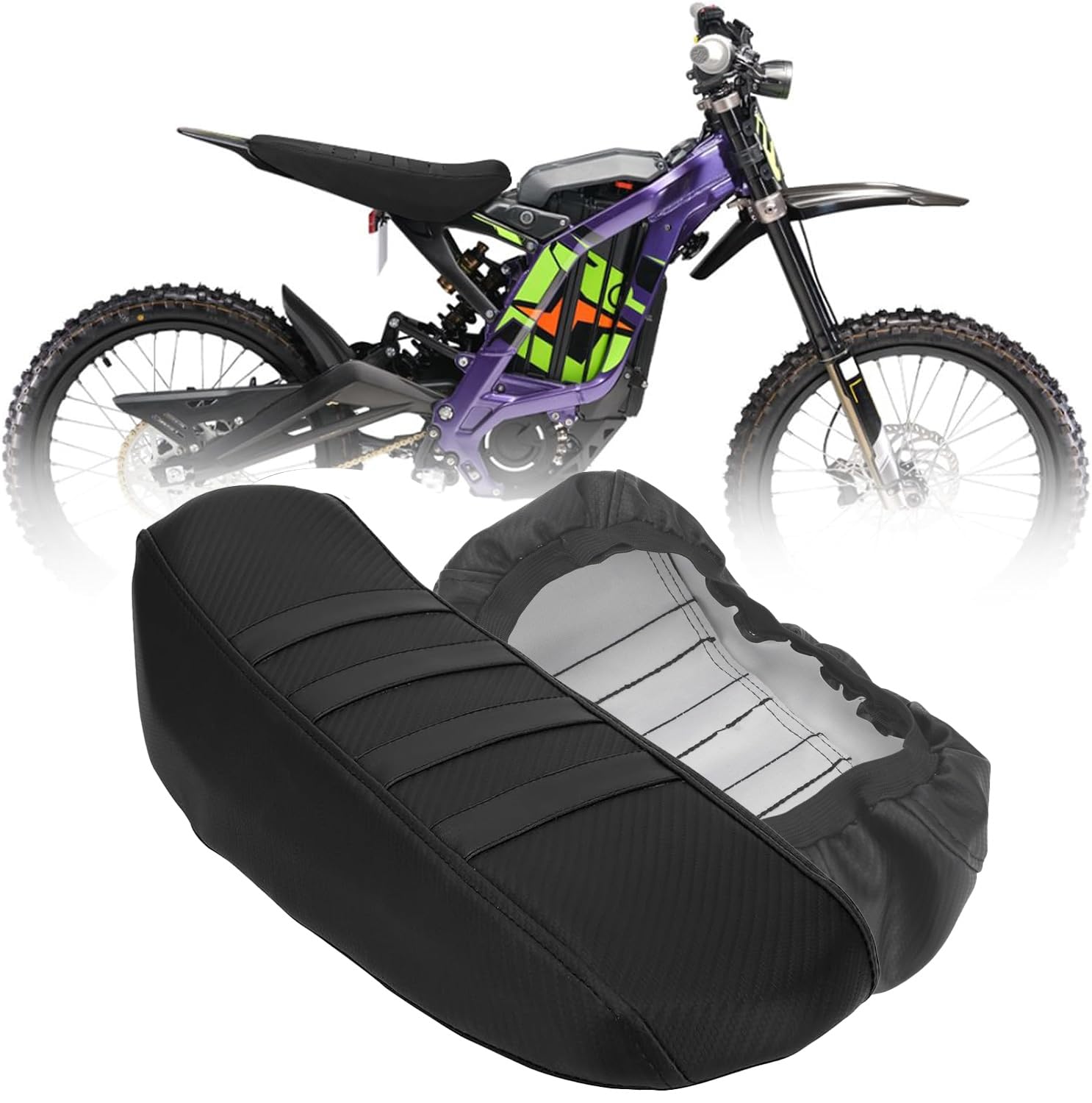 Dirt Bike Seat Cover,Motorcycle Anti-Slip Pad Seat Cover for Sur-Ron X/S Sur Ron Light Bee Electric Bike-Black