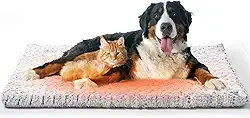 Cama para gatos com aquecimento automático 94 x 65 cm - camas para gatos e cães em ambientes internos e externos, lavável na máquina, almofada de aquecimento espessa para animais de estimação