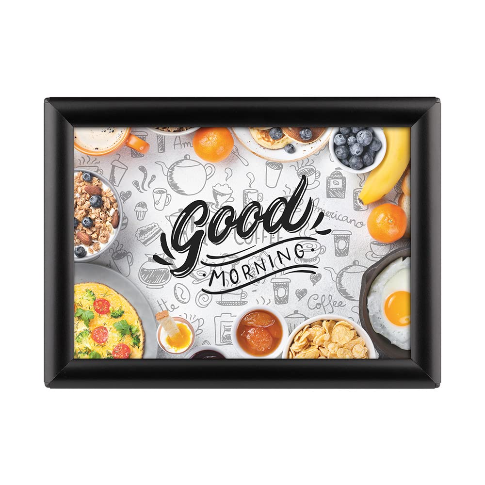 Generisch Vorteilspack 10 x Bilderrahmen Klapprahmen Plakatrahmen aus Aluminium/Kunststoff schwarz matt im Set - DIN A4 - Geschenkidee für Familien - Fanposter