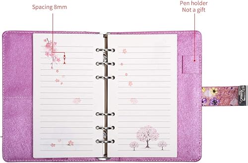 Miniatura 4 de ARRLSDB - Agenda con cerradura, A6, recargable, de piel, con contraseña, para diario personal, tamaño de 7.1 x 5.3in