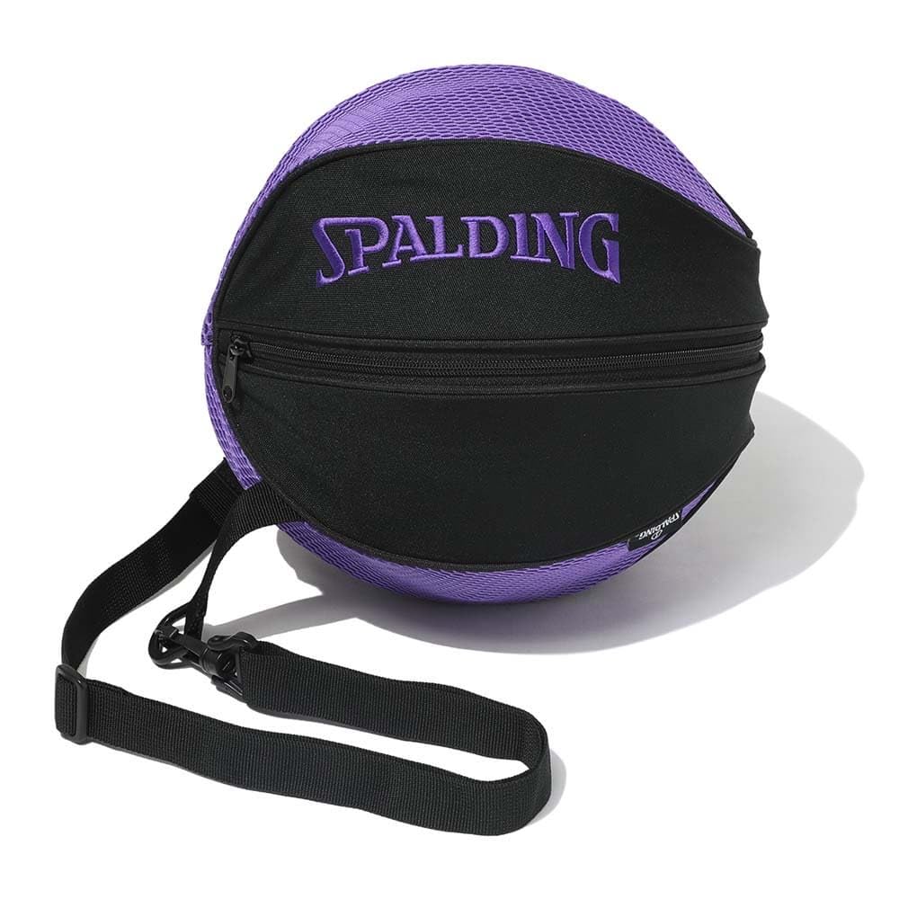 Spalding 49-007VI Ball Bag Breeze Black x Violet Diameter 10.6 inches (27 cm)