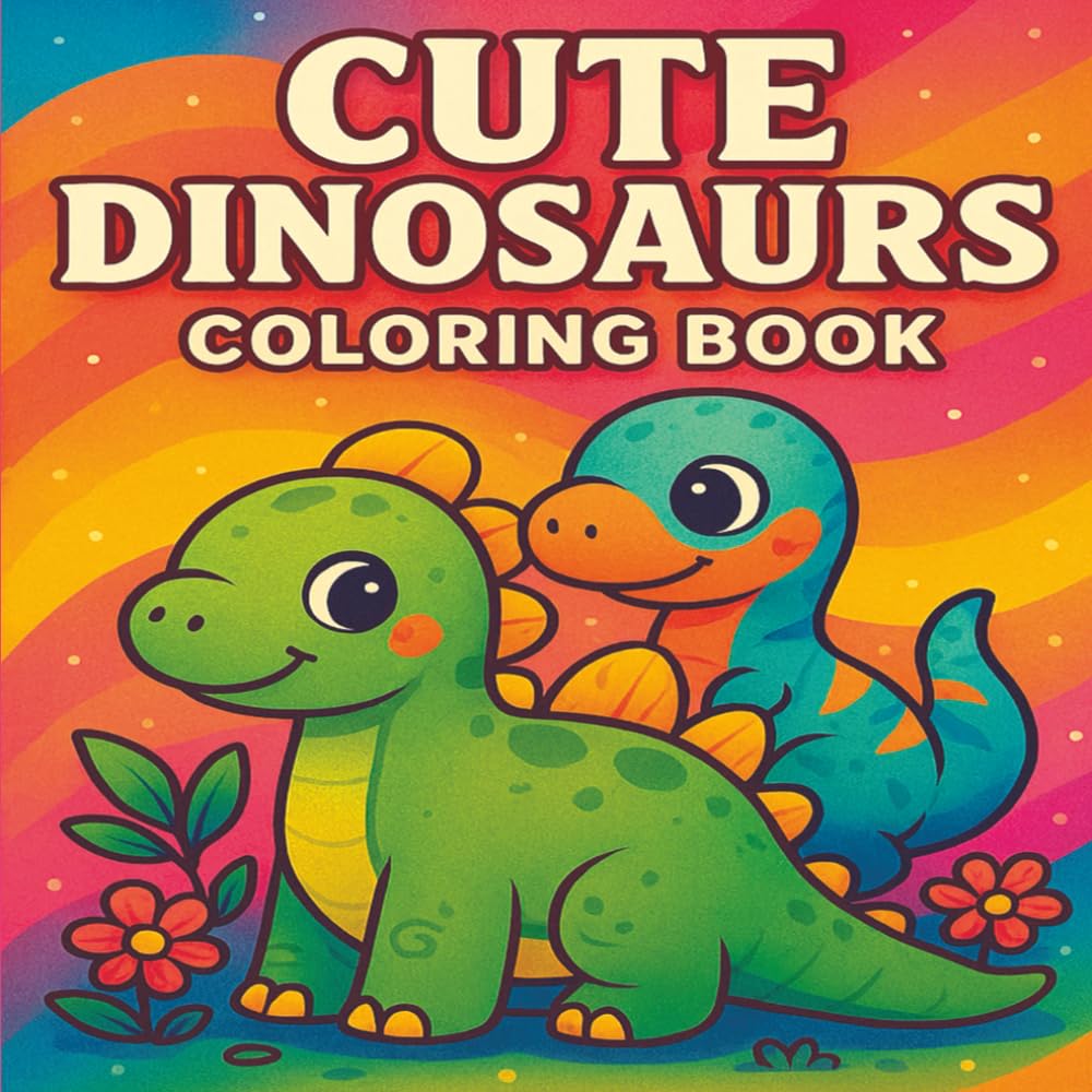 Cute Dinosaurs Coloring Book for Kids (Volume 1): Adorable dinosaur illustrations for fun, creativity, and learning – perfect for boys, girls, and young artists.