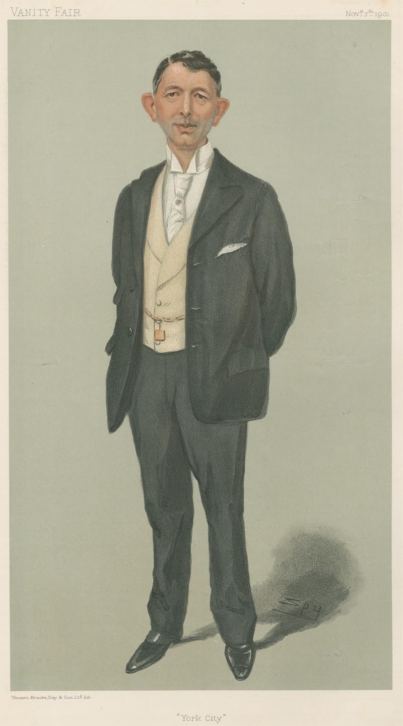 Politycy – 'York City'. Pan John George Butcher. 7 listopada 1901 (1901) plakat wydruk autorstwa Leslie Matthew Ward (24 x 36)